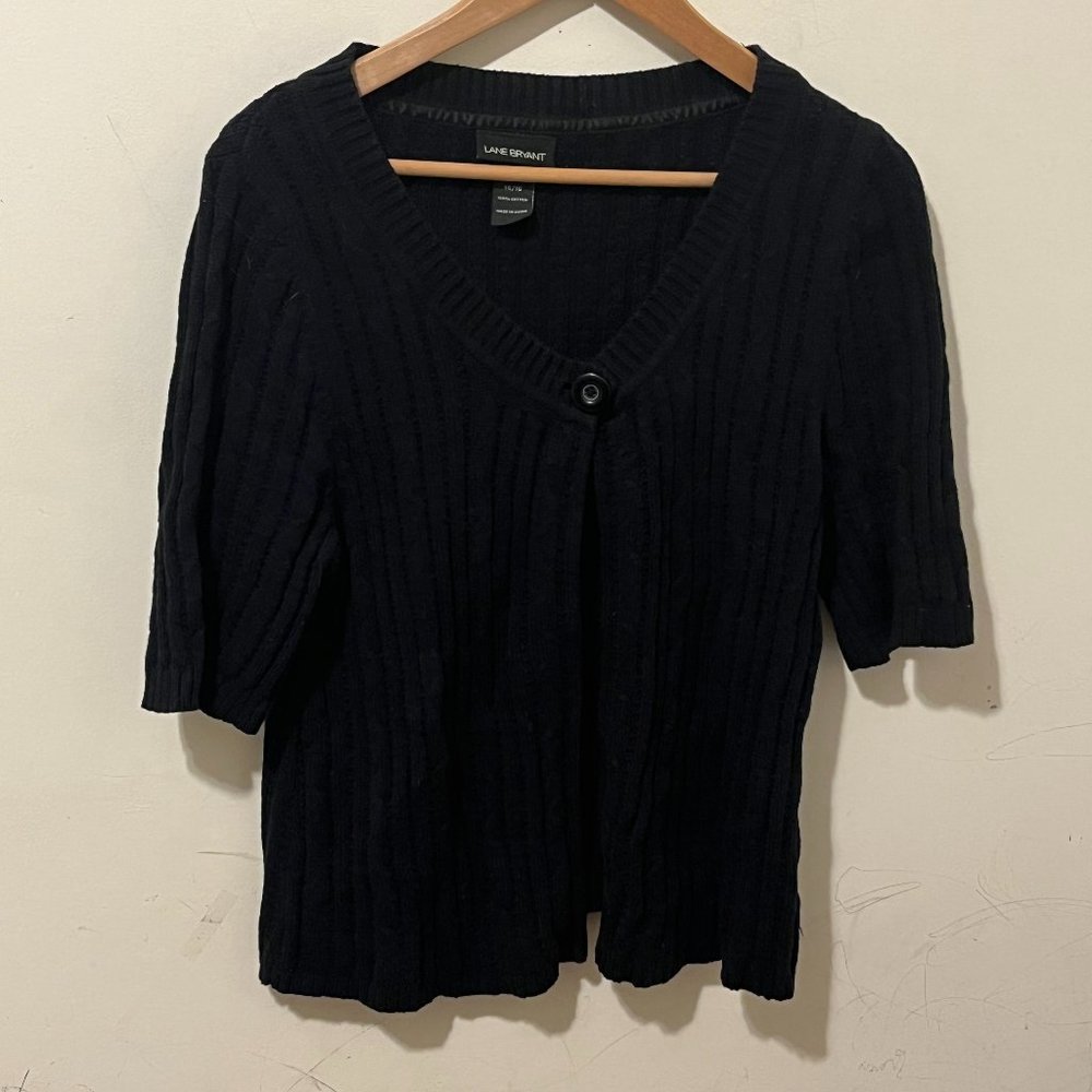 LANE BRYANT | Women's Cardigan Sweater Black Size 14/16